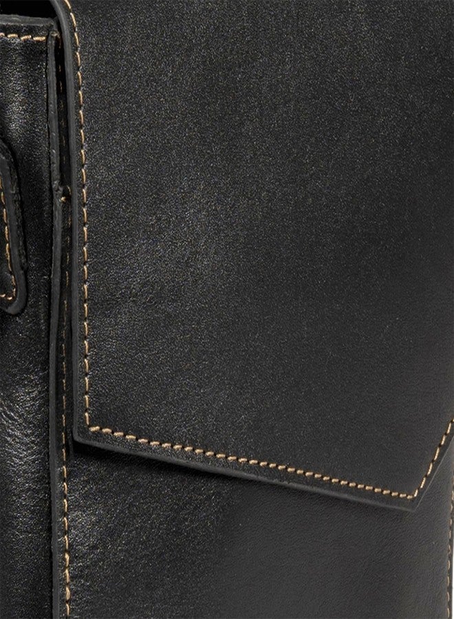 هاي ديزاين حقيبة كروسبودي رجالية سوداء من الجلد الطبيعي من هايدساين تاور 02 - Image 3